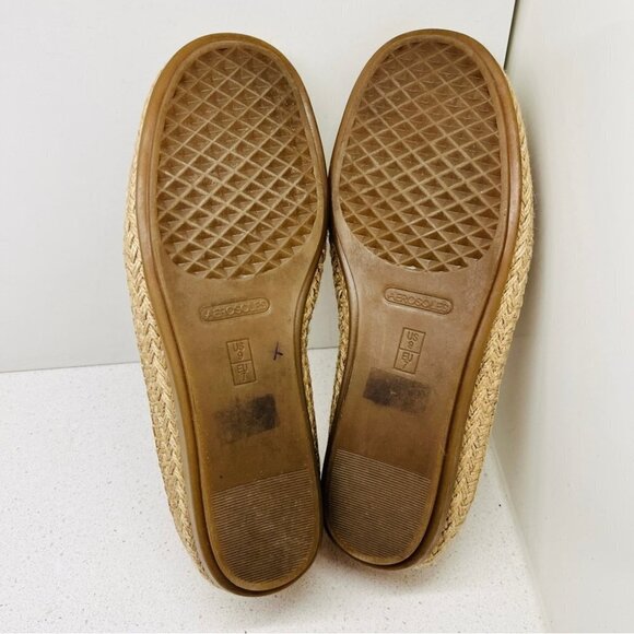 Aerosoles Stitch N Turn Solitaire Slip On  Espadrille Flats Metallic Gold Sz 9 - Picture 10 of 12
